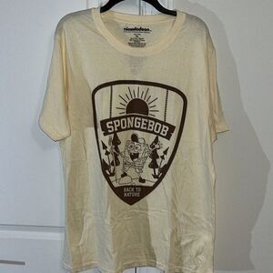 SpongeBob Square Pants Back to Nature Hiking Trail Camping Trekking T Shirt XL